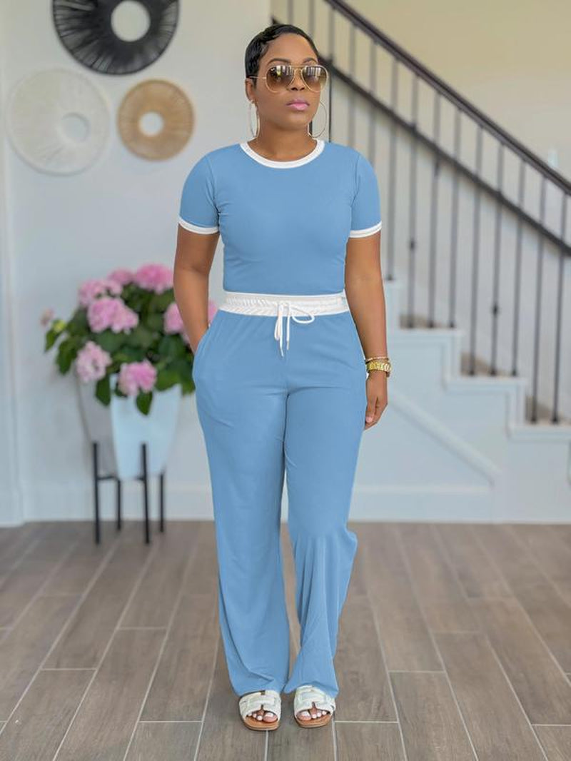 Womens Two Piece Outfits Casual Sweatsuits Set Short Sleeve Matching Sets Tracksuit